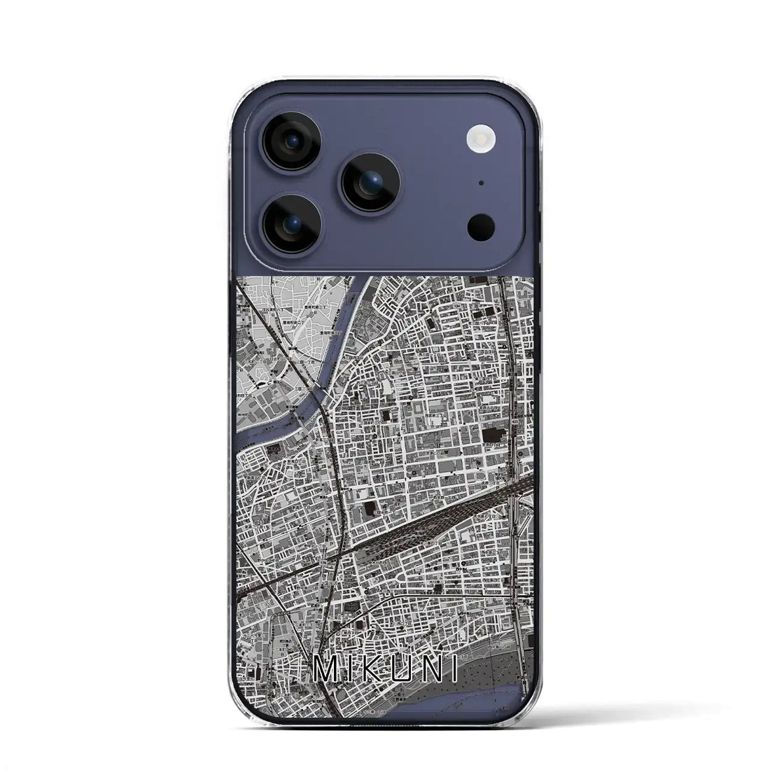 【三国（大阪府）】地図柄iPhoneケース（クリアタイプ）