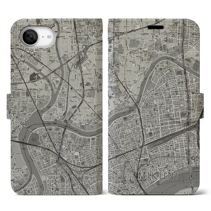 【三国（大阪府）】地図柄iPhoneケース（手帳タイプ）