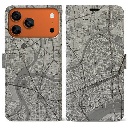 【三国（大阪府）】地図柄iPhoneケース（手帳タイプ）