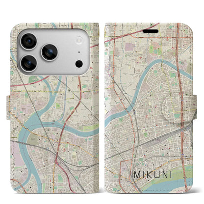 【三国（大阪府）】地図柄iPhoneケース（手帳タイプ）