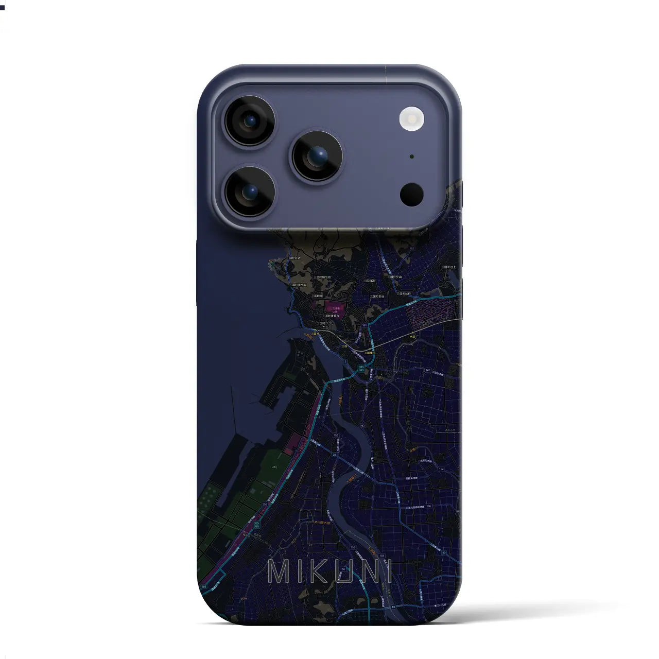 【三国（福井県）】地図柄iPhoneケース（バックカバータイプ）