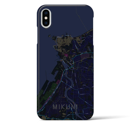 【三国（福井県）】地図柄iPhoneケース（バックカバータイプ）