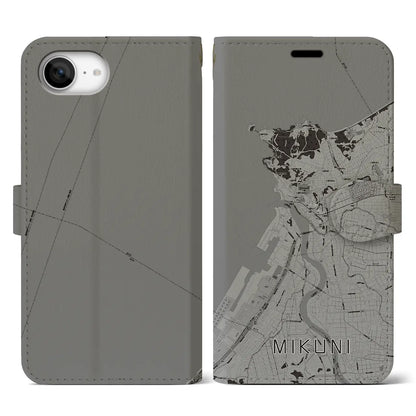 【三国（福井県）】地図柄iPhoneケース（手帳タイプ）