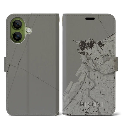 【三国（福井県）】地図柄iPhoneケース（手帳タイプ）