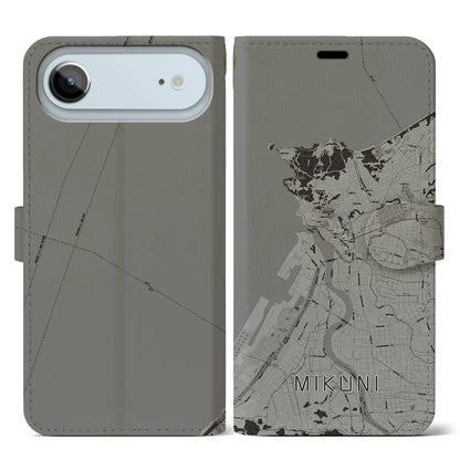 【三国（福井県）】地図柄iPhoneケース（手帳タイプ）