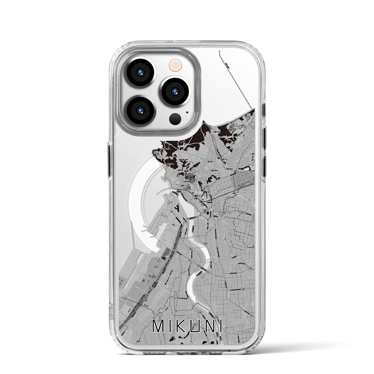 【三国（福井県）】地図柄iPhoneケース（MagSafeタイプ）