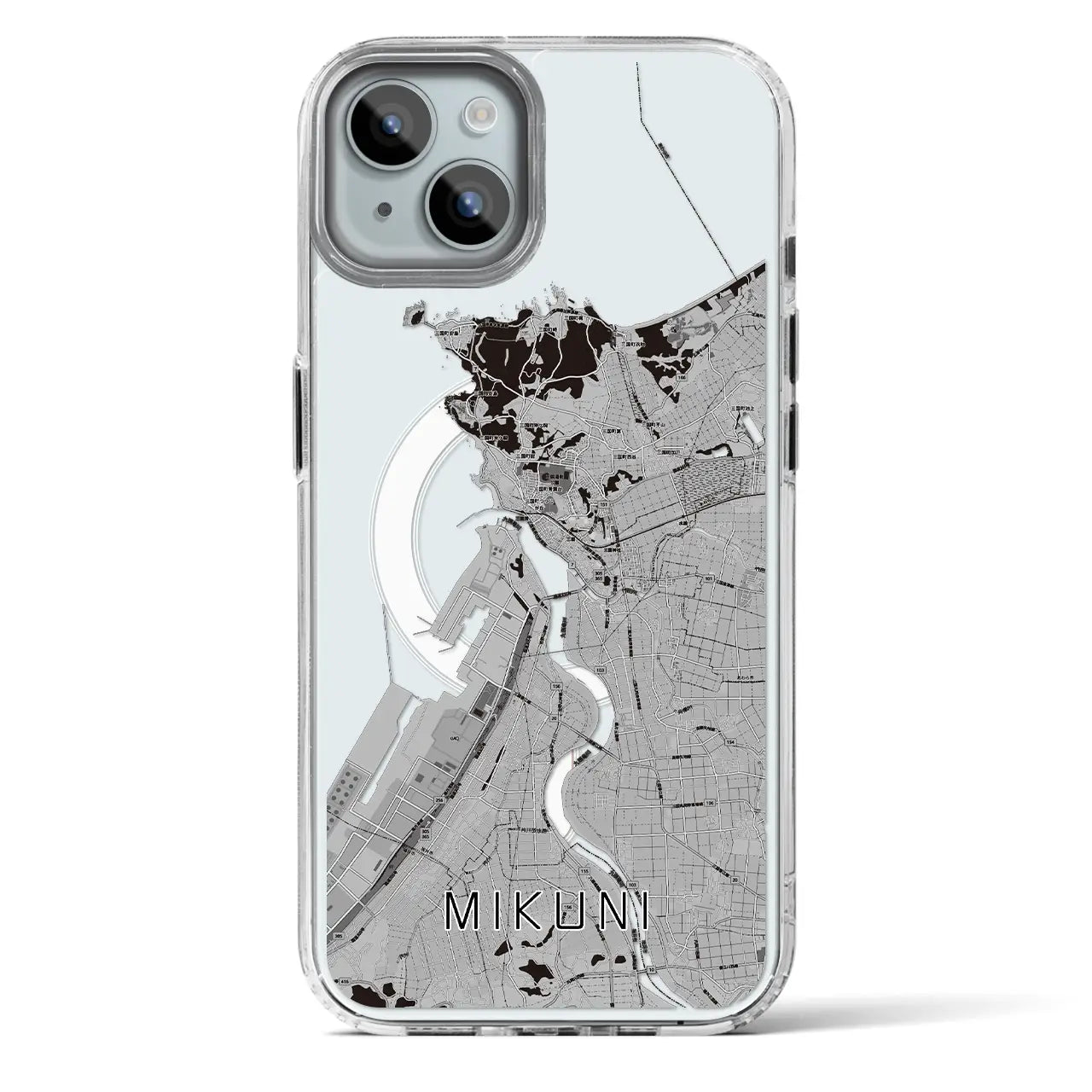 【三国（福井県）】地図柄iPhoneケース（MagSafeタイプ）