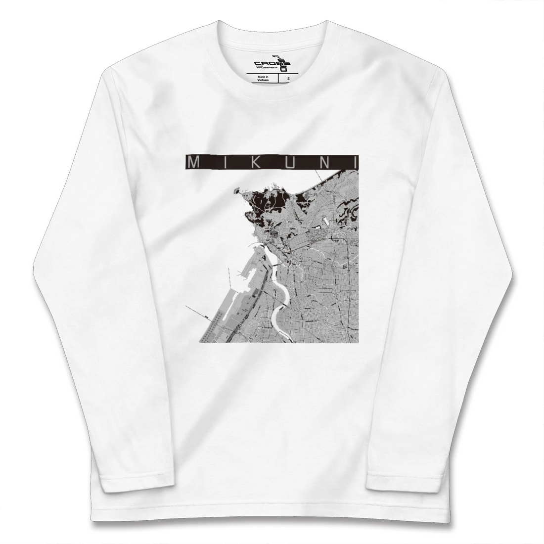 【三国(福井県)】地図柄ロングスリーブTシャツ