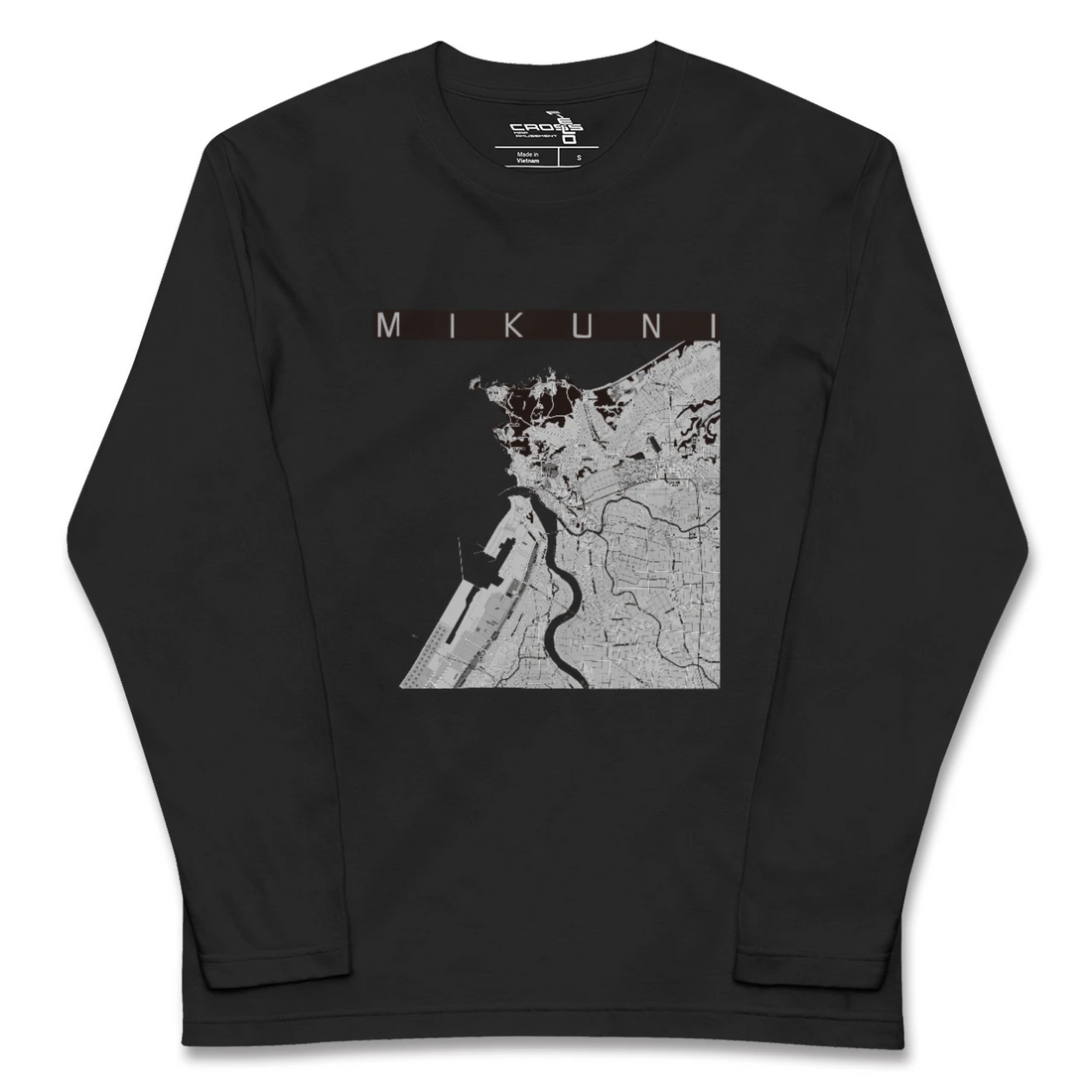 【三国(福井県)】地図柄ロングスリーブTシャツ