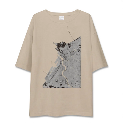 【三国（福井県）】地図柄ビッグシルエットTシャツ