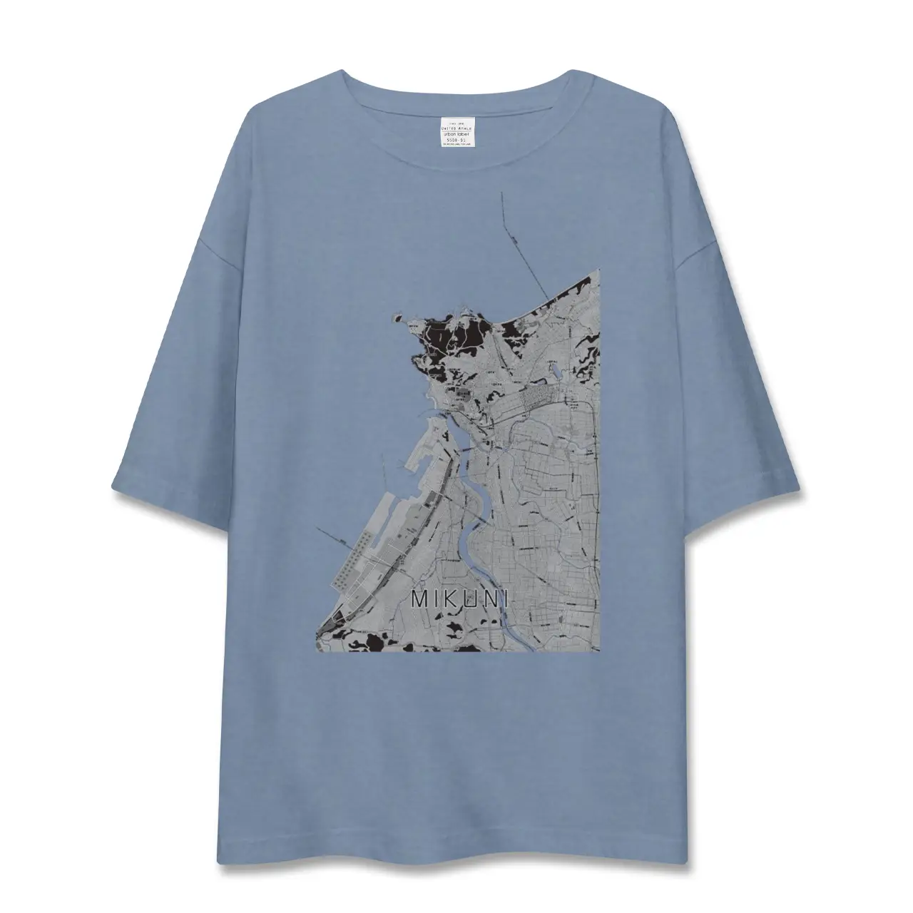 【三国（福井県）】地図柄ビッグシルエットTシャツ