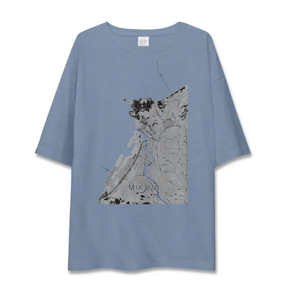 【三国（福井県）】地図柄ビッグシルエットTシャツ