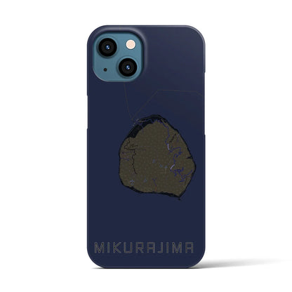 【御蔵島（東京都）】地図柄iPhoneケース（バックカバータイプ）