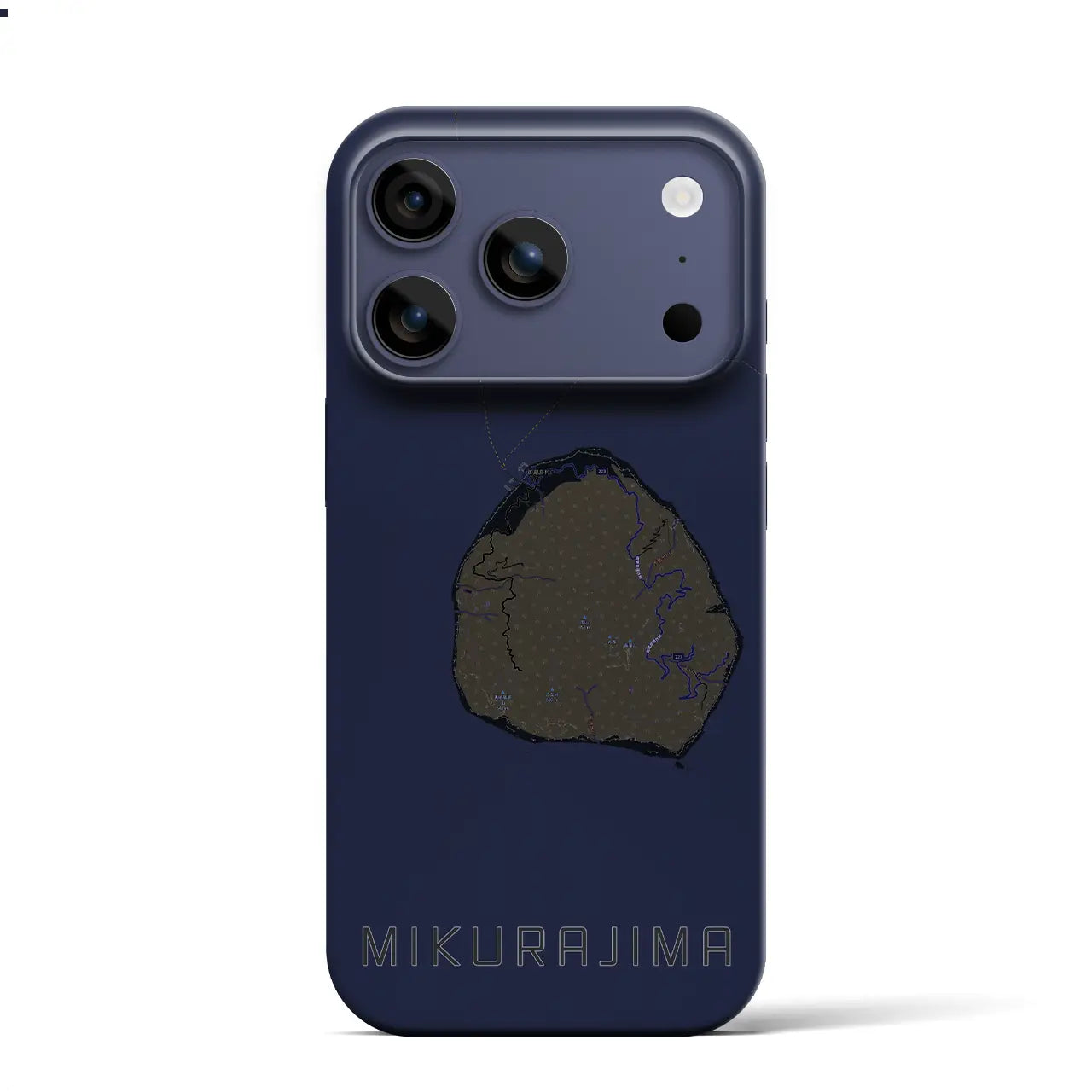 【御蔵島（東京都）】地図柄iPhoneケース（バックカバータイプ）