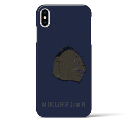 【御蔵島（東京都）】地図柄iPhoneケース（バックカバータイプ）