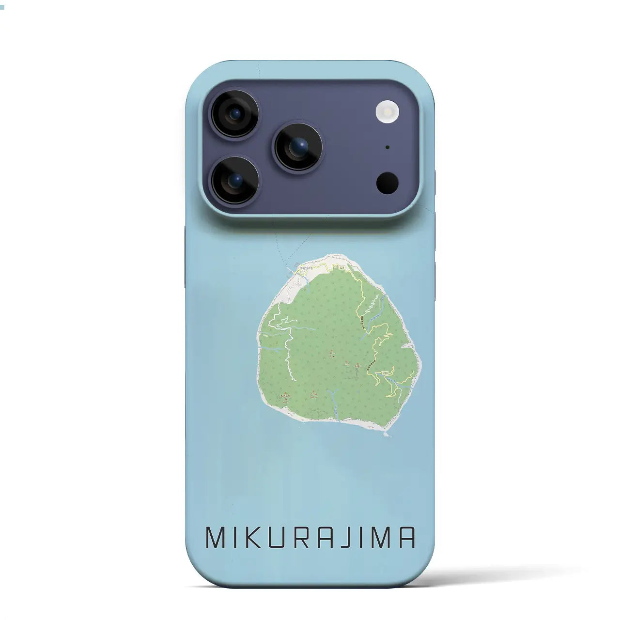 【御蔵島（東京都）】地図柄iPhoneケース（バックカバータイプ）ナチュラル・iPhone 17 Pro Max 用