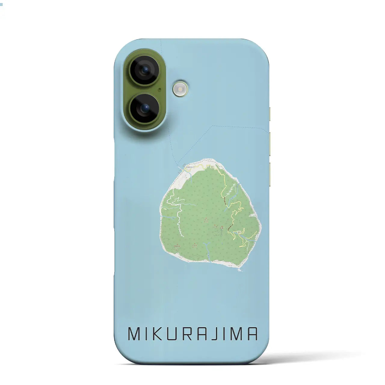 【御蔵島（東京都）】地図柄iPhoneケース（バックカバータイプ）
