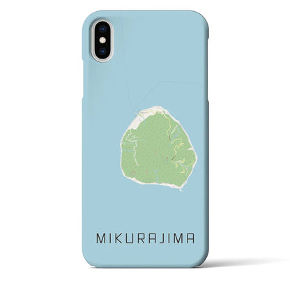 【御蔵島（東京都）】地図柄iPhoneケース（バックカバータイプ）