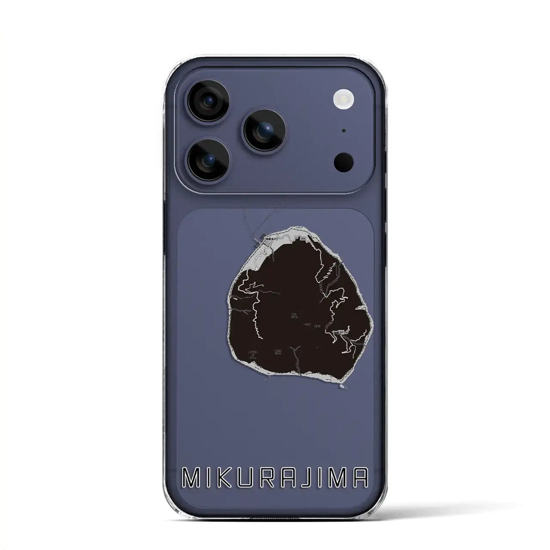 【御蔵島（東京都）】地図柄iPhoneケース（クリアタイプ）