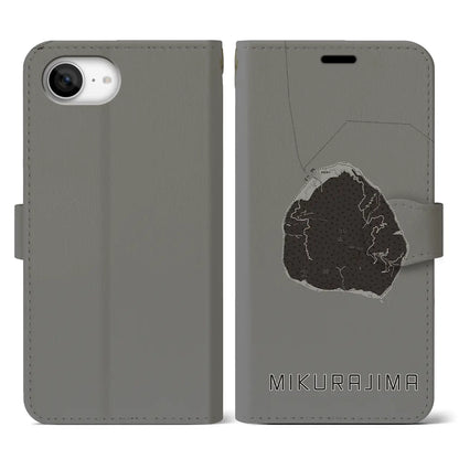 【御蔵島（東京都）】地図柄iPhoneケース（手帳タイプ）