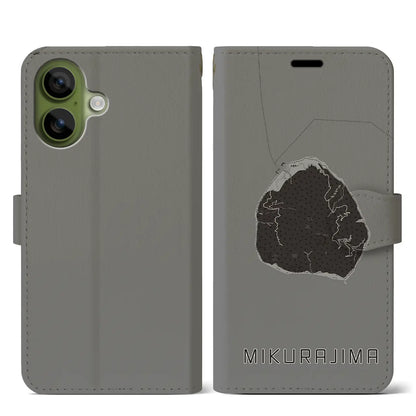 【御蔵島（東京都）】地図柄iPhoneケース（手帳タイプ）