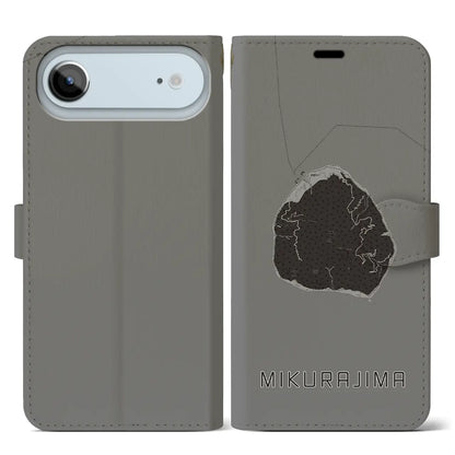 【御蔵島（東京都）】地図柄iPhoneケース（手帳タイプ）