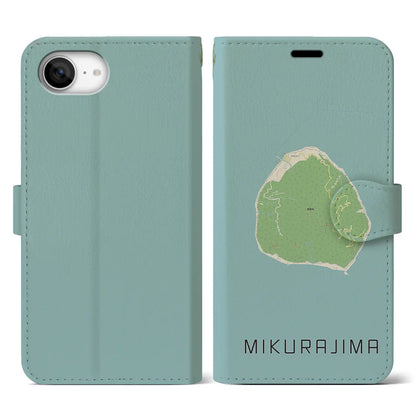 【御蔵島（東京都）】地図柄iPhoneケース（手帳タイプ）