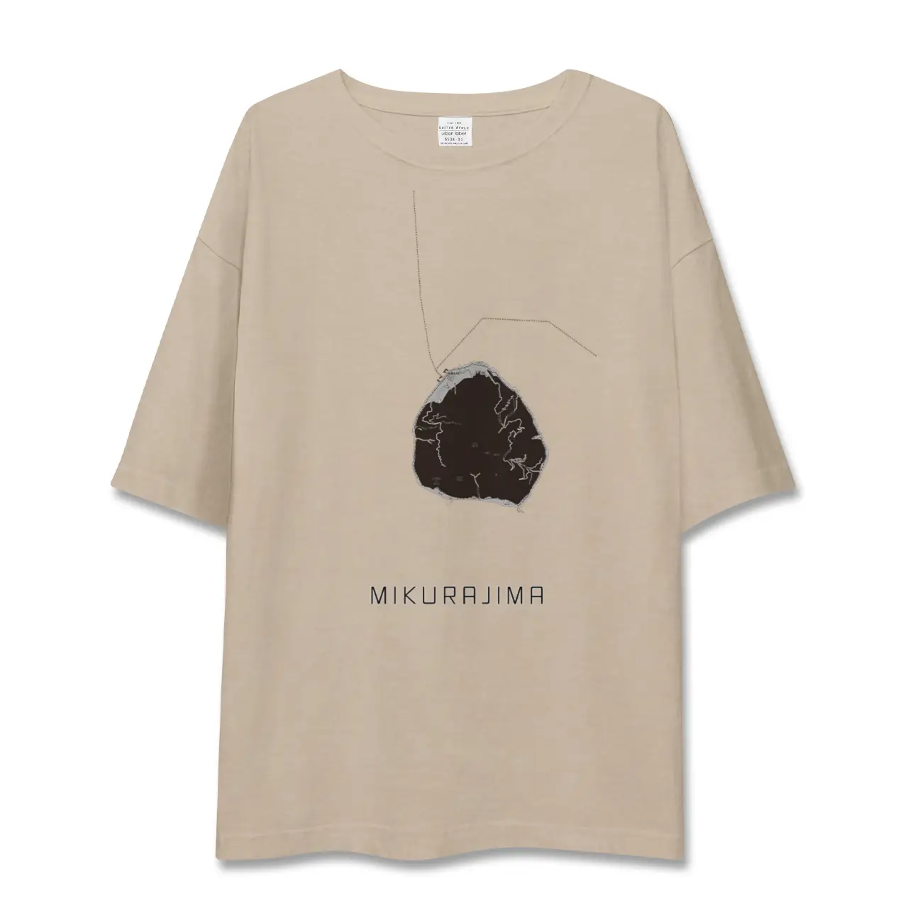【御蔵島（東京都）】地図柄ビッグシルエットTシャツ
