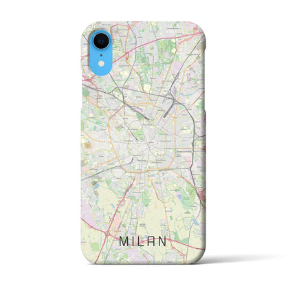 【ミラノ（イタリア）】地図柄iPhoneケース（バックカバータイプ）