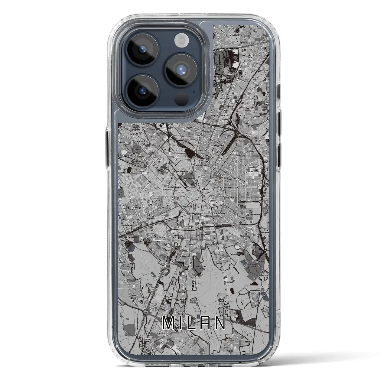 【ミラノ（イタリア）】地図柄iPhoneケース（MagSafeタイプ）