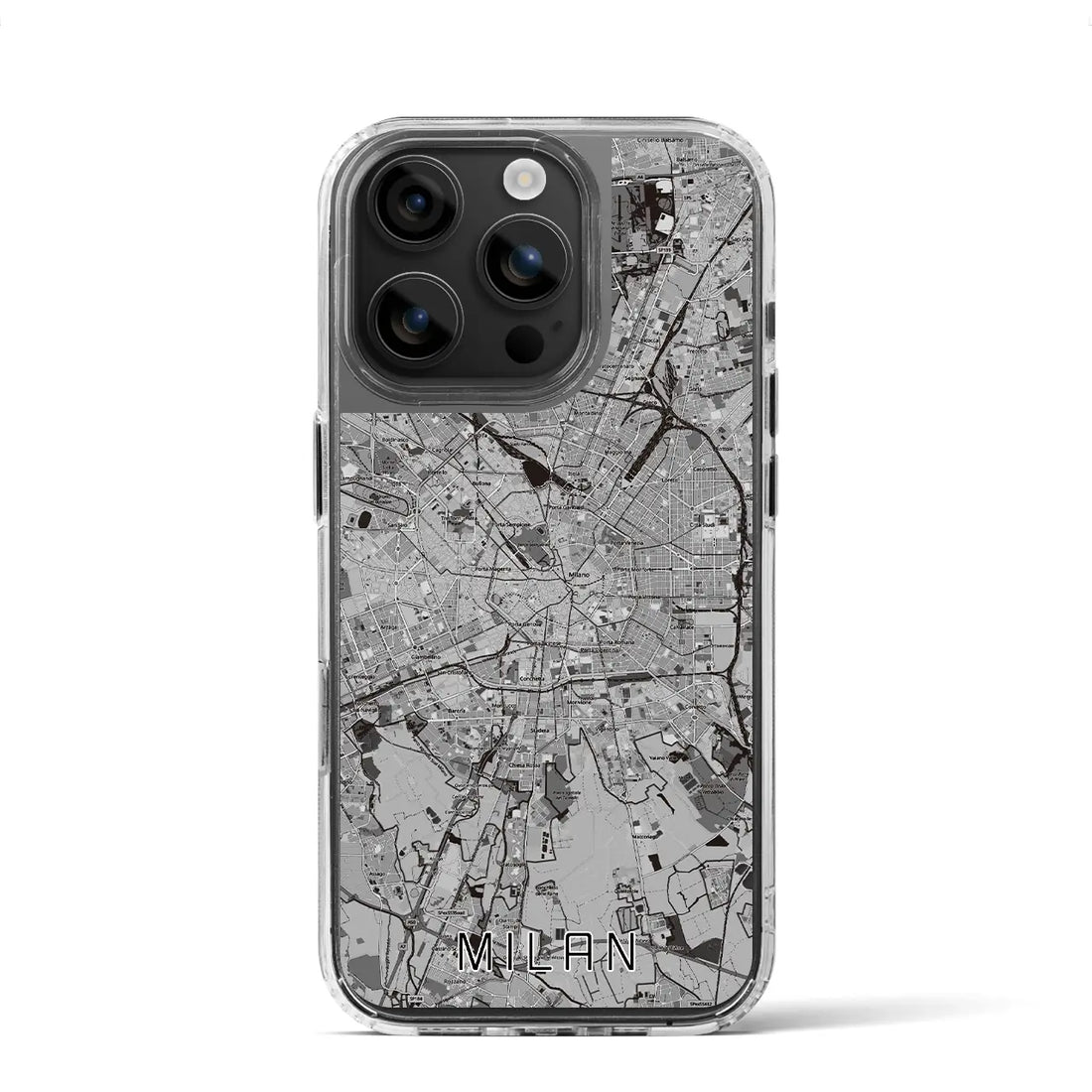 【ミラノ（イタリア）】地図柄iPhoneケース（MagSafeタイプ）