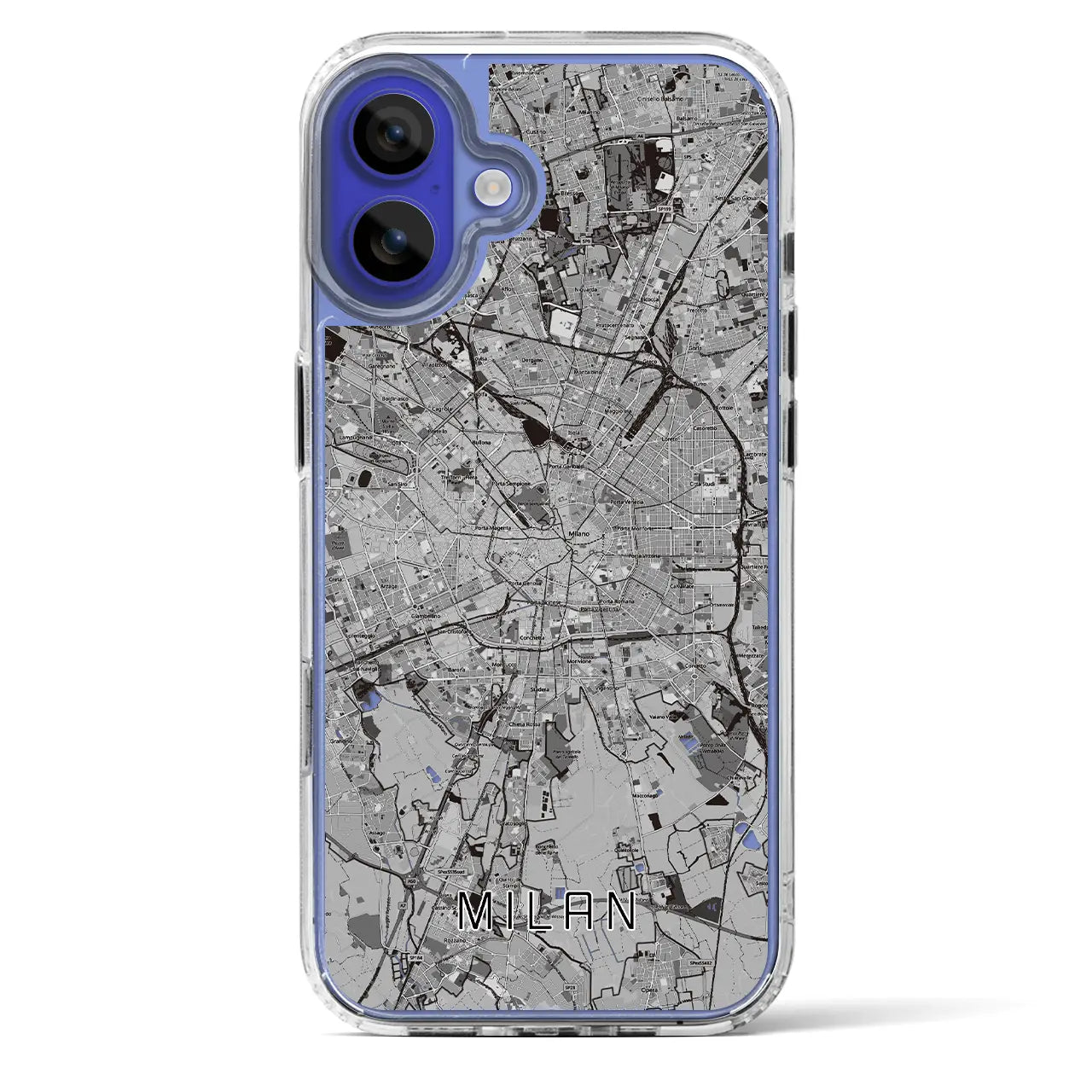 【ミラノ（イタリア）】地図柄iPhoneケース（MagSafeタイプ）