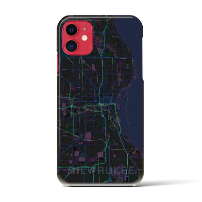 【ミルウォーキー（アメリカ）】地図柄iPhoneケース（バックカバータイプ）