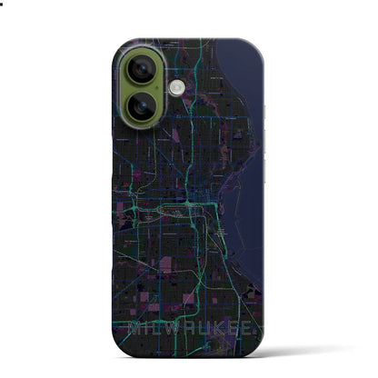 【ミルウォーキー（アメリカ）】地図柄iPhoneケース（バックカバータイプ）