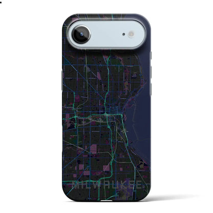 【ミルウォーキー（アメリカ）】地図柄iPhoneケース（バックカバータイプ）