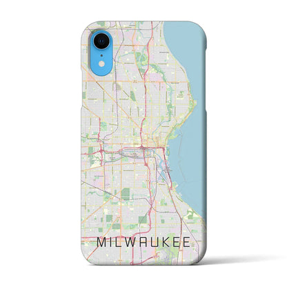 【ミルウォーキー（アメリカ）】地図柄iPhoneケース（バックカバータイプ）