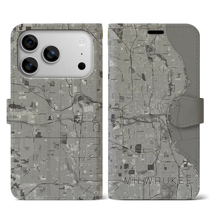 【ミルウォーキー（アメリカ）】地図柄iPhoneケース（手帳タイプ）