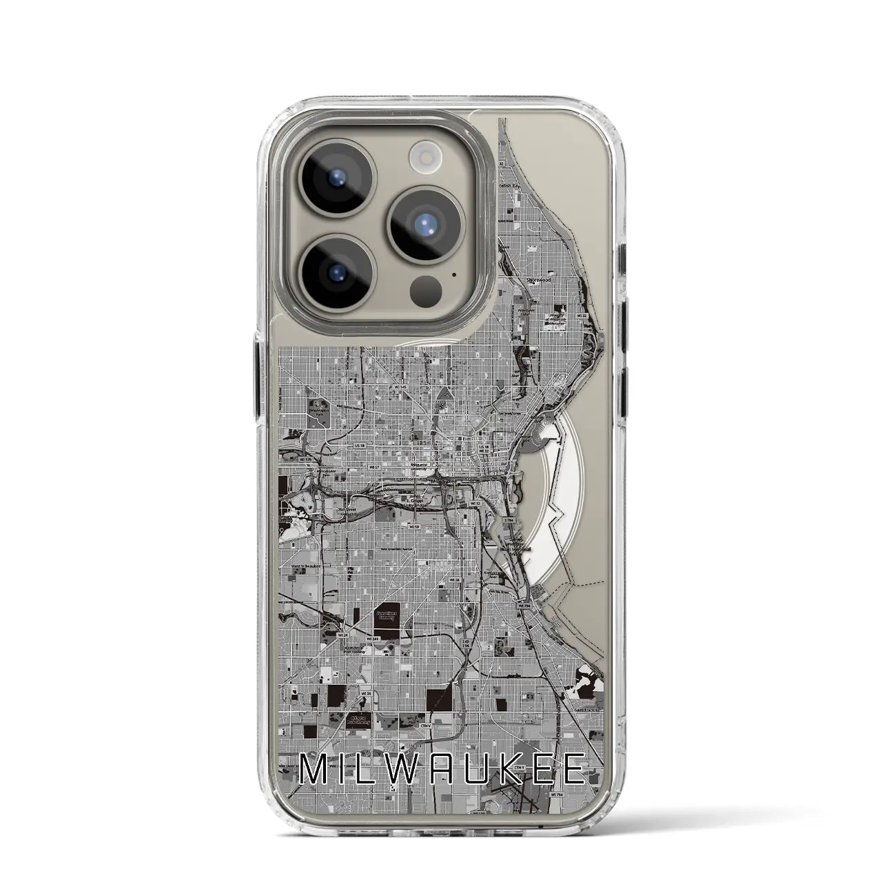 【ミルウォーキー（アメリカ）】地図柄iPhoneケース（MagSafeタイプ）