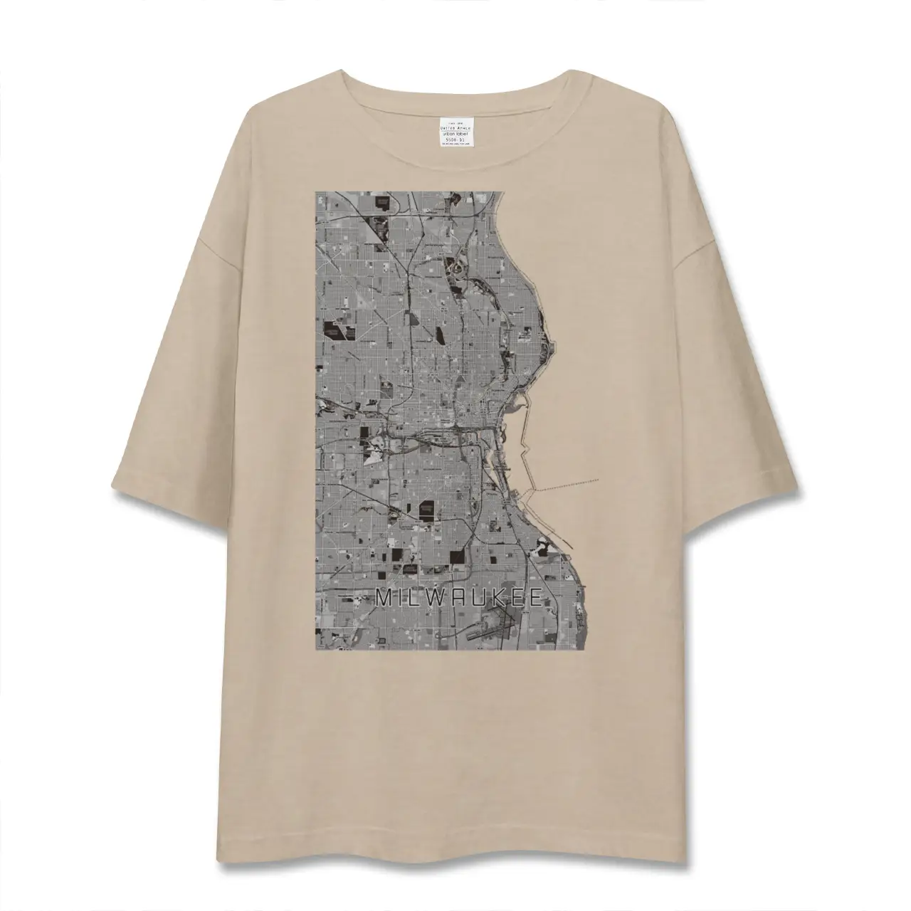 【ミルウォーキー（アメリカ）】地図柄ビッグシルエットTシャツ