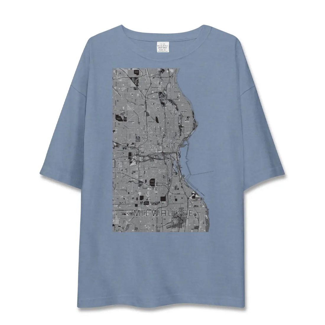 【ミルウォーキー（アメリカ）】地図柄ビッグシルエットTシャツ