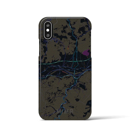 【美馬（徳島県）】地図柄iPhoneケース（バックカバータイプ）