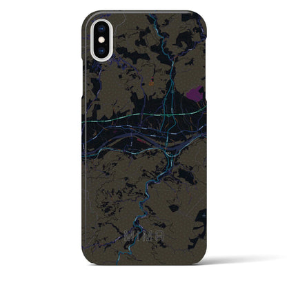 【美馬（徳島県）】地図柄iPhoneケース（バックカバータイプ）