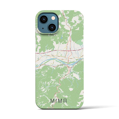【美馬（徳島県）】地図柄iPhoneケース（バックカバータイプ）