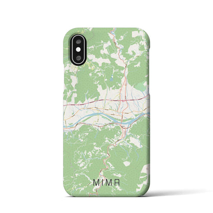 【美馬（徳島県）】地図柄iPhoneケース（バックカバータイプ）