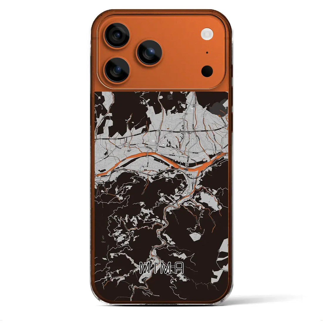 【美馬（徳島県）】地図柄iPhoneケース（クリアタイプ）