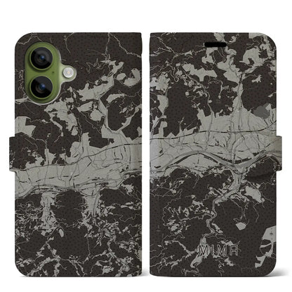 【美馬（徳島県）】地図柄iPhoneケース（手帳タイプ）