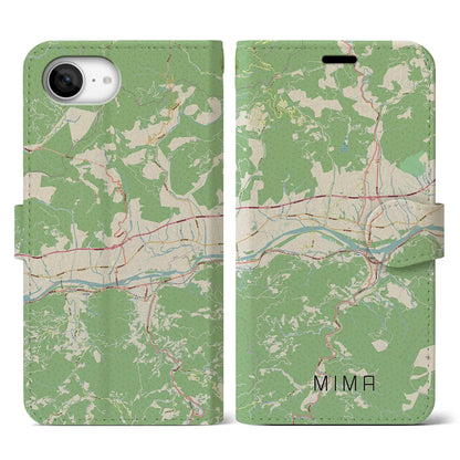 【美馬（徳島県）】地図柄iPhoneケース（手帳タイプ）