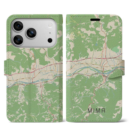 【美馬（徳島県）】地図柄iPhoneケース（手帳タイプ）