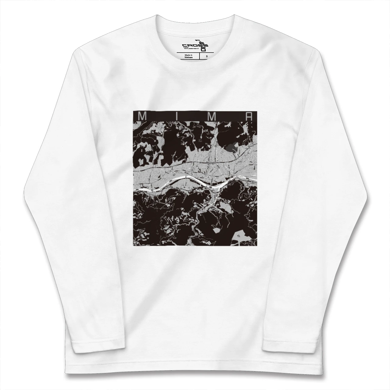 【美馬（徳島県）】地図柄ロングスリーブTシャツ