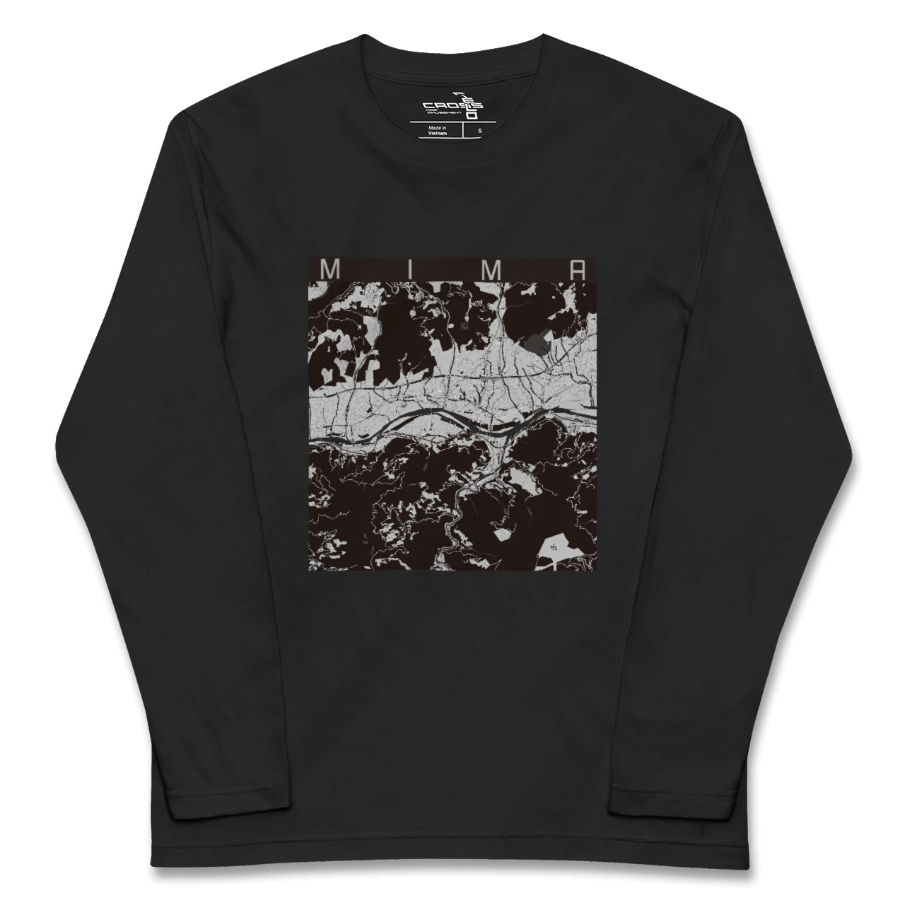 【美馬（徳島県）】地図柄ロングスリーブTシャツ